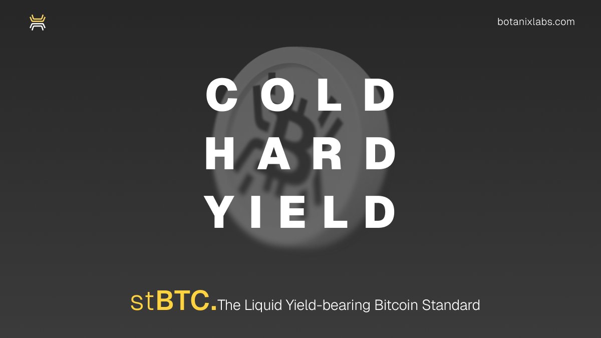 Cold Hard Yield, stBTC launch campaign static